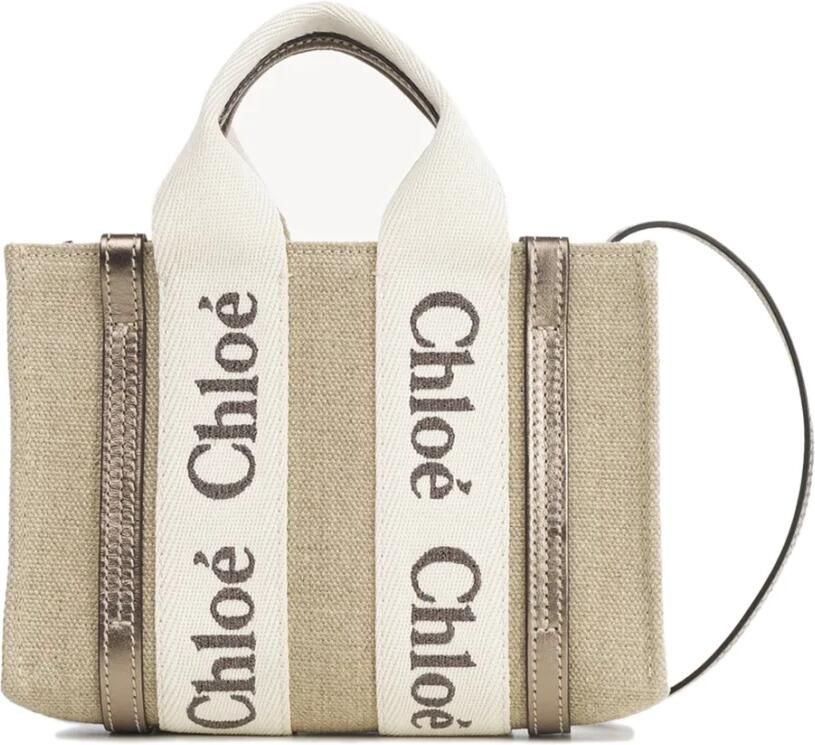 Chloé Grijze Leren Tas met Handtekening Strepen Gray Dames - Foto 5