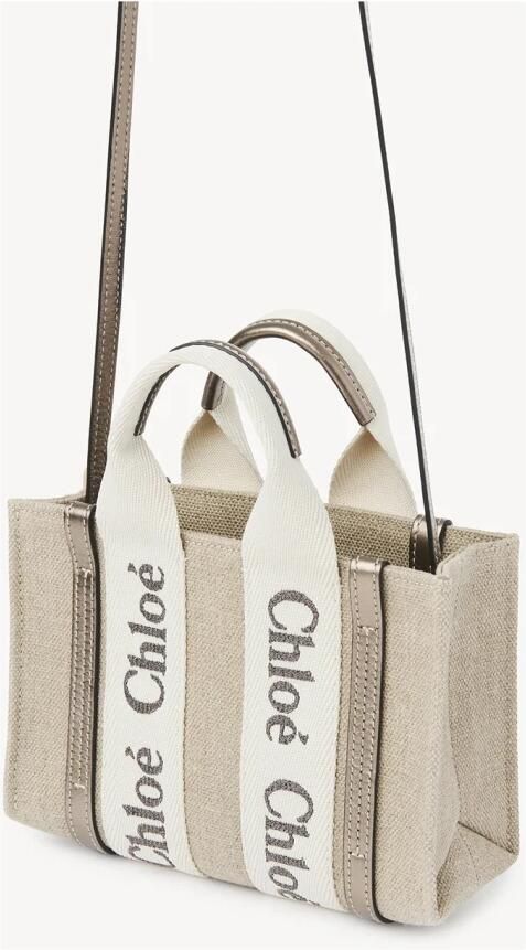 Chloé Grijze Leren Tas met Handtekening Strepen Gray Dames - Foto 10