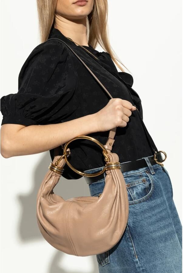 Chloé Hobo bags Bracelet Hobo Bag Small Leather in bruin - Foto 5