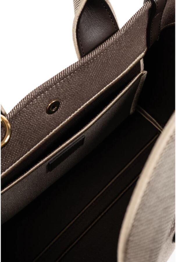 Chloé Leren Detail Tote Tas met Verstelbare Band Gray Dames - Foto 6