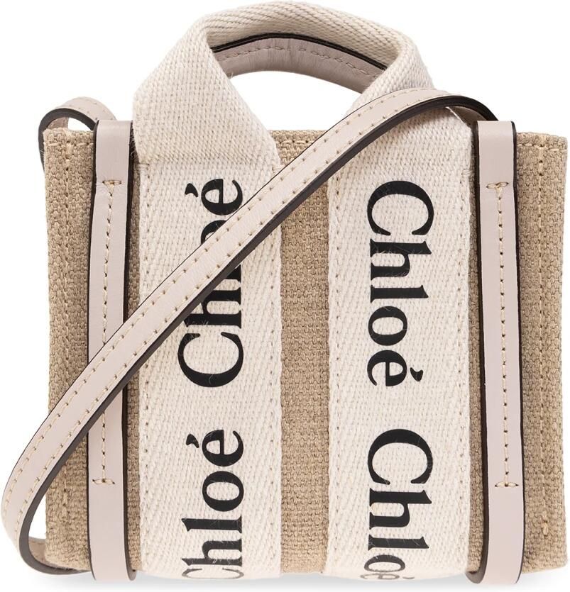 Chloé Houten Nano schoudertas Beige Dames - Foto 3
