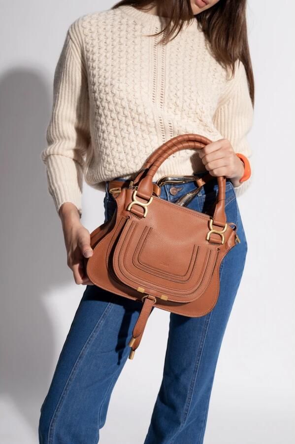 Chloé Hobo bags Marcie Shoulder Bag Small in cognac - Foto 7
