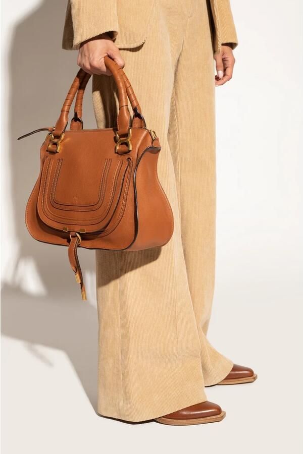 Chloé Leren schoudertas in medium formaat Brown Dames - Foto 9