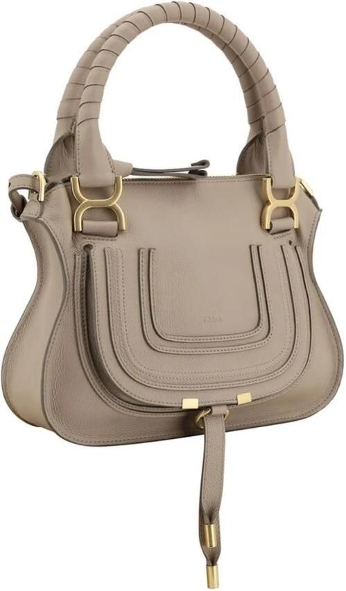 Chloé Leren Tassel Handtas met Verstelbare Band Beige Dames - Foto 4