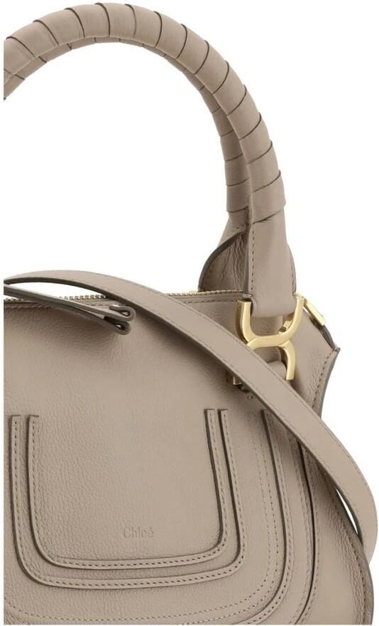 Chloé Leren Tassel Handtas met Verstelbare Band Beige Dames - Foto 3