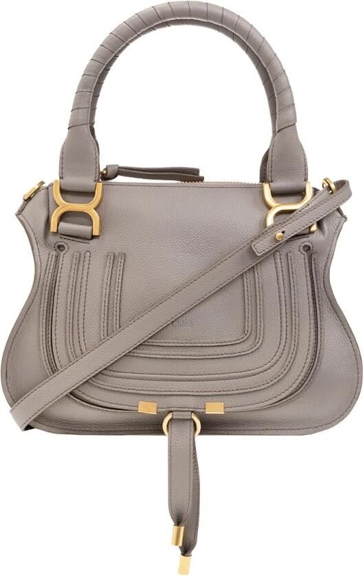 Chloé Kleine Dubbele Draagtas in Cashmere Grey Gray Dames - Foto 9