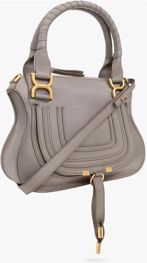 Chloé Kleine Dubbele Draagtas in Cashmere Grey Gray Dames - Foto 10