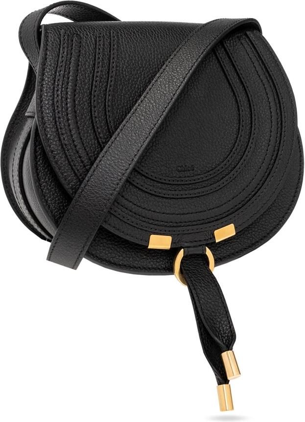 Chloé Zwarte Leren Kleine Marcie Crossbody Tas Black Dames - Foto 9