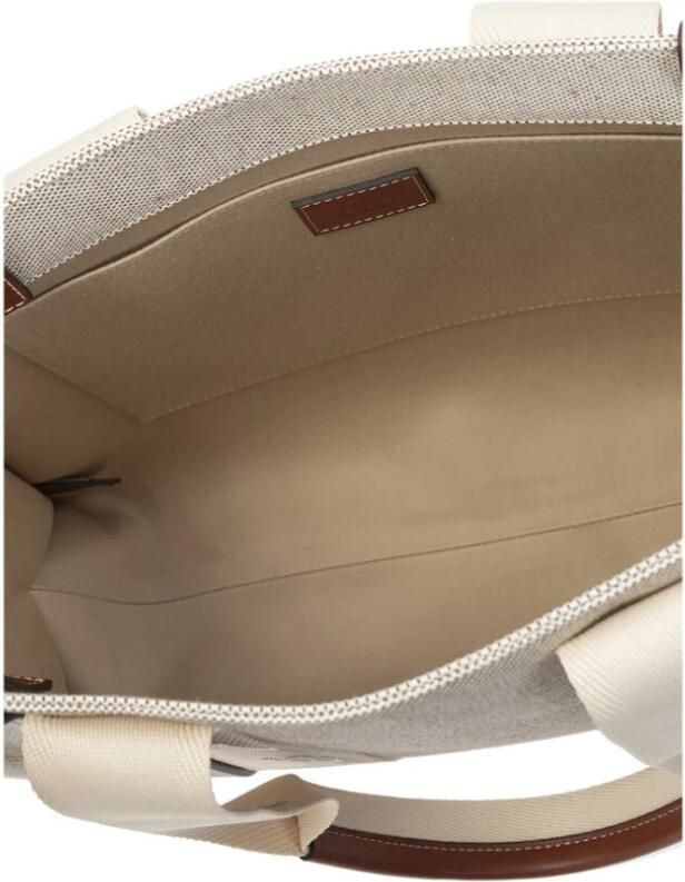 Chloé Iconische Canvas Schoudertas met Leren Afwerking Beige Dames - Foto 6