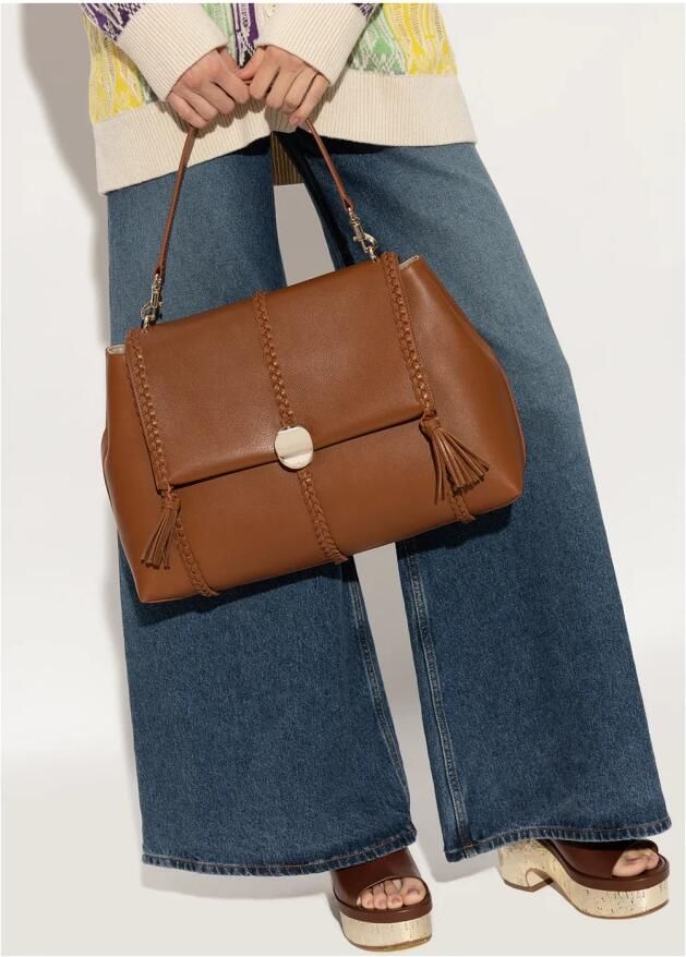 Chloé Hobo bags Big Soft Penelope Shoulder Bag in cognac - Foto 5