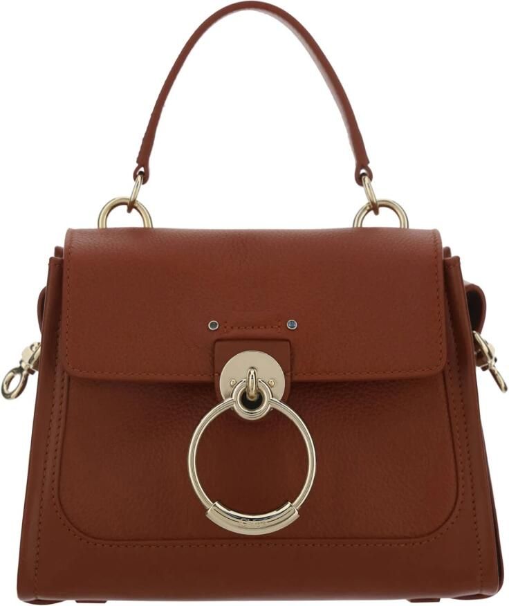 Chloe Handtas Pebble Texture lederen handtas met Ring Detail - Foto 2