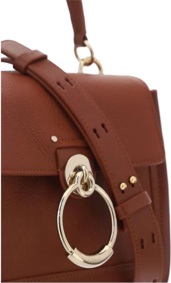 Chloe Handtas Pebble Texture lederen handtas met Ring Detail - Foto 4