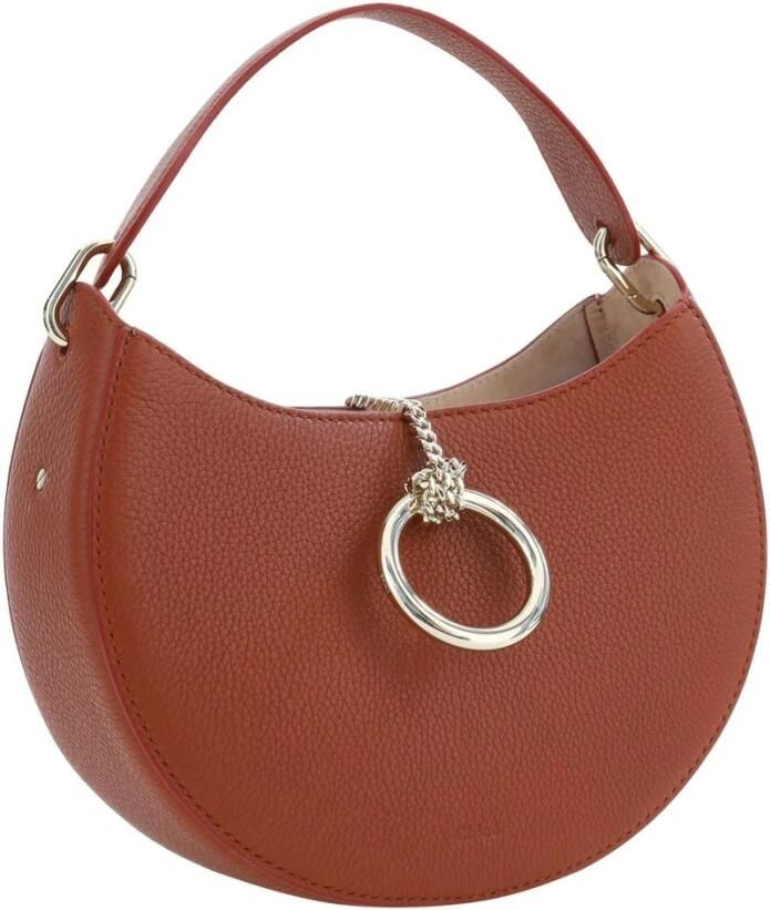 Chloe Schoudertas Leren kleine schoudertas met gouden ringsluiting - Foto 6