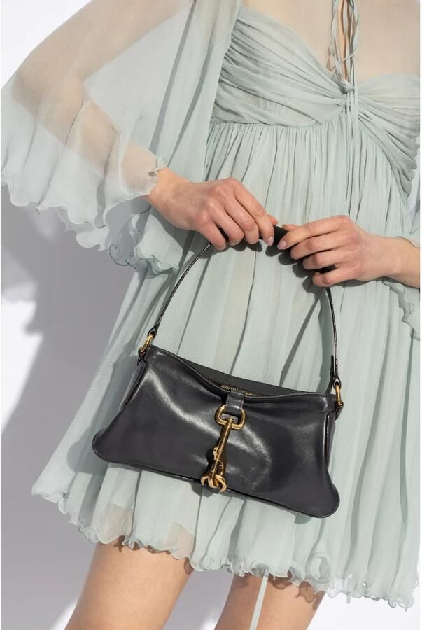 Chloé Hobo bags Kerala 25 Leather Shoulder Bag in grijs - Foto 7