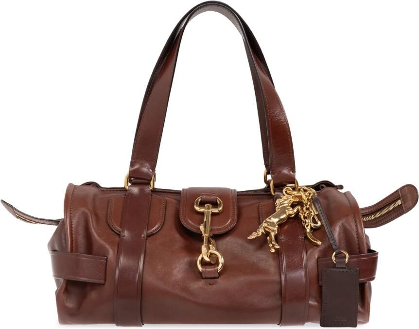 Chloé Handtas van glad leer met bedeltjes Brown Dames - Foto 3
