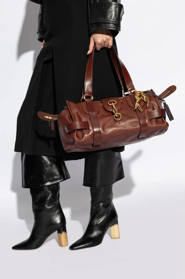 Chloé Handtas van glad leer met bedeltjes Brown Dames - Foto 8
