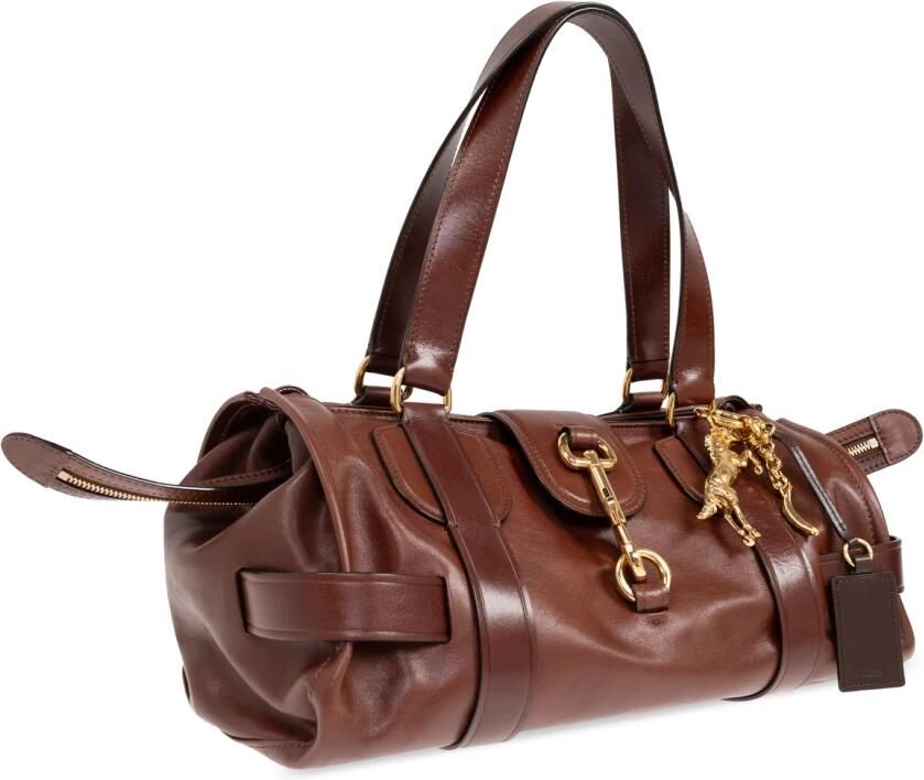 Chloé Handtas van glad leer met bedeltjes Brown Dames - Foto 4