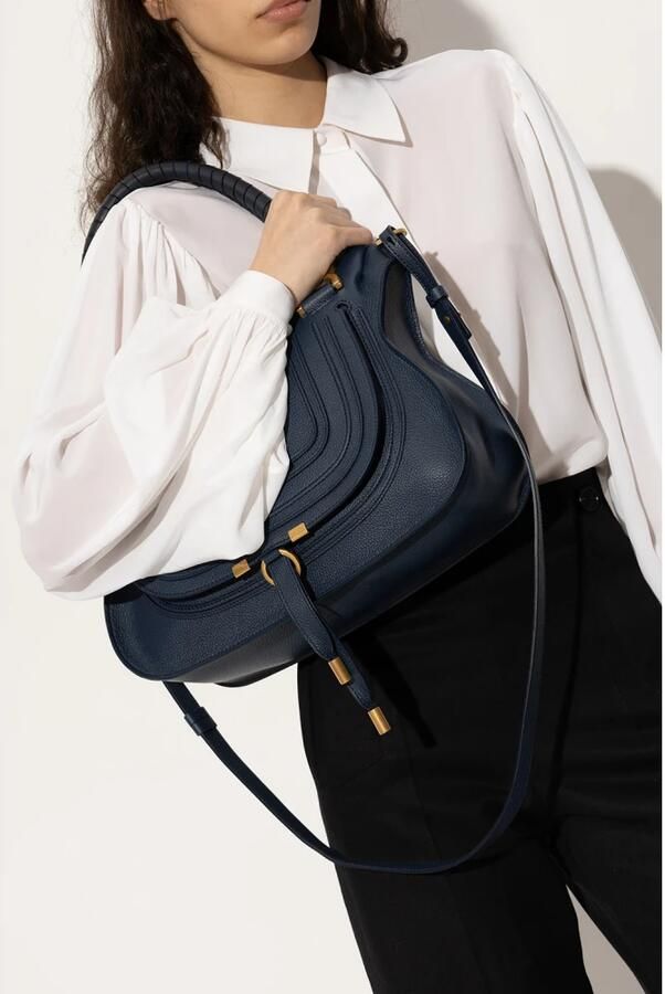 Chloé Schoudertas 'Marcie' in medium formaat Blauw Dames - Foto 5