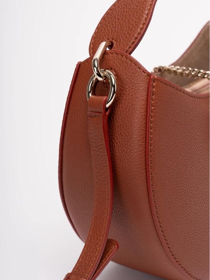 Chloe Schoudertas Leren kleine schoudertas met gouden ringsluiting - Foto 4
