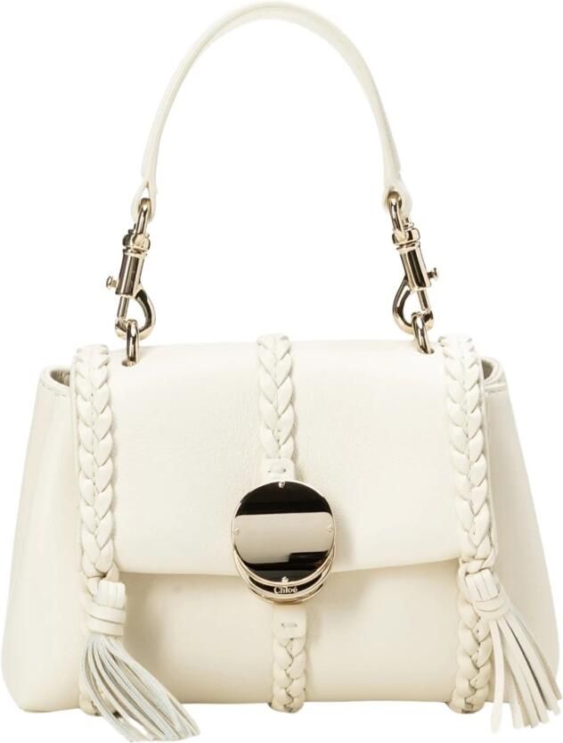 Chloé Witte Leren Tas met Metalen Sluiting White Dames