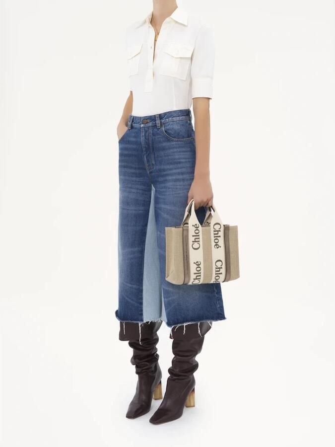 Chloé Shoppers & Totes Woody Small Tote Bag in groen - Foto 6