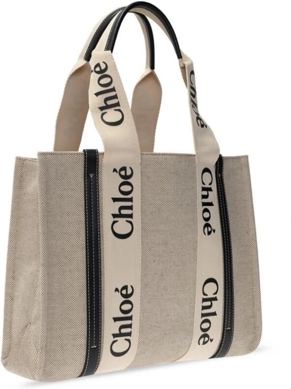 Chloé Woody Linnen Schoudertas Multicolor Dames - Foto 6