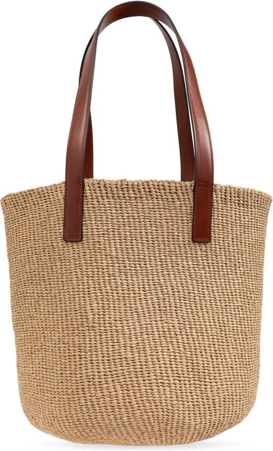Chloé Shoppers & Totes Large Horse Medal Bag Made Of Natural Fibers in beige - Foto 5