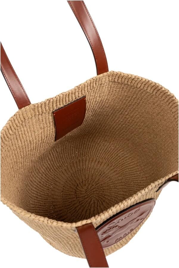 Chloé Shoppers & Totes Large Horse Medal Bag Made Of Natural Fibers in beige - Foto 2