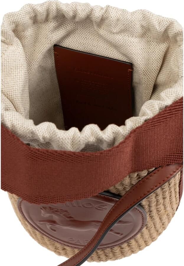 Chloé Hobo bags Small Horse Medal Bag Made Of Natural Fibers in bruin - Foto 2