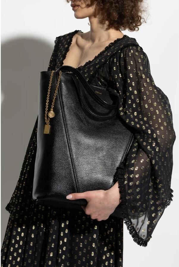 Chloé Tas Spin Grote shopper type Black Dames - Foto 4