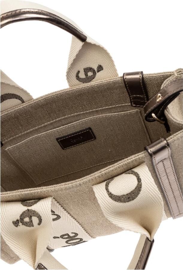 Chloé Shoppers & Totes Woody Small Tote Bag in groen - Foto 11