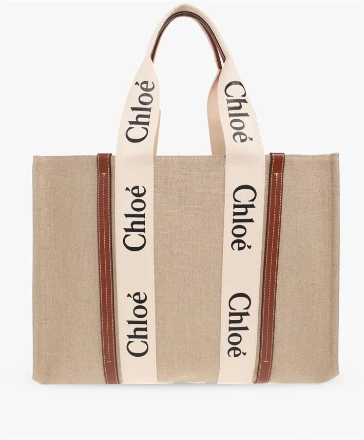 Chloé Woody Large Linnen Schoudertas Multicolor Dames - Foto 3