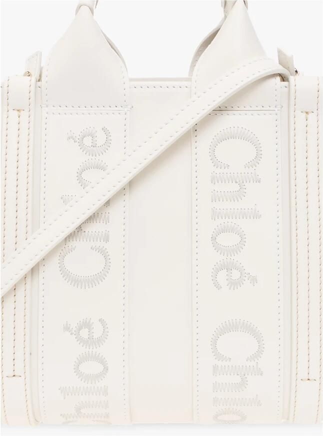 Chloé Woody Kleine shopper tas White Dames - Foto 4