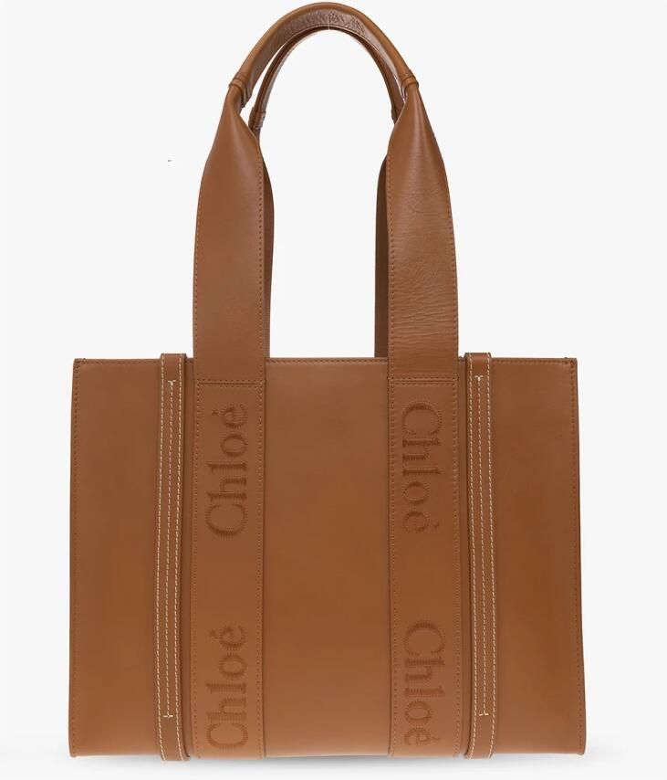 Chloé Totes Medium Woody Tote Bag in bruin - Foto 2