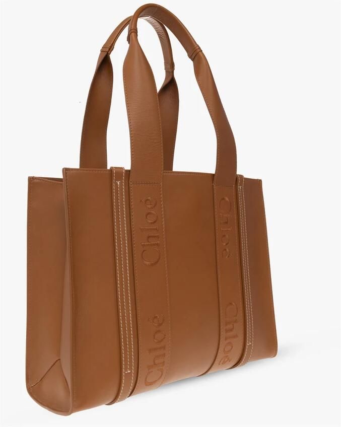 Chloé Totes Medium Woody Tote Bag in bruin - Foto 4