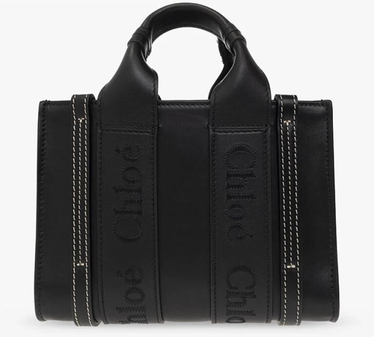 Chloé Woody Tote tas van kalfsleer Black Dames - Foto 5