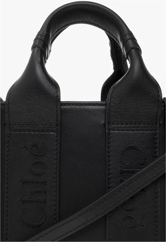 Chloé Woody Tote tas van kalfsleer Black Dames - Foto 7