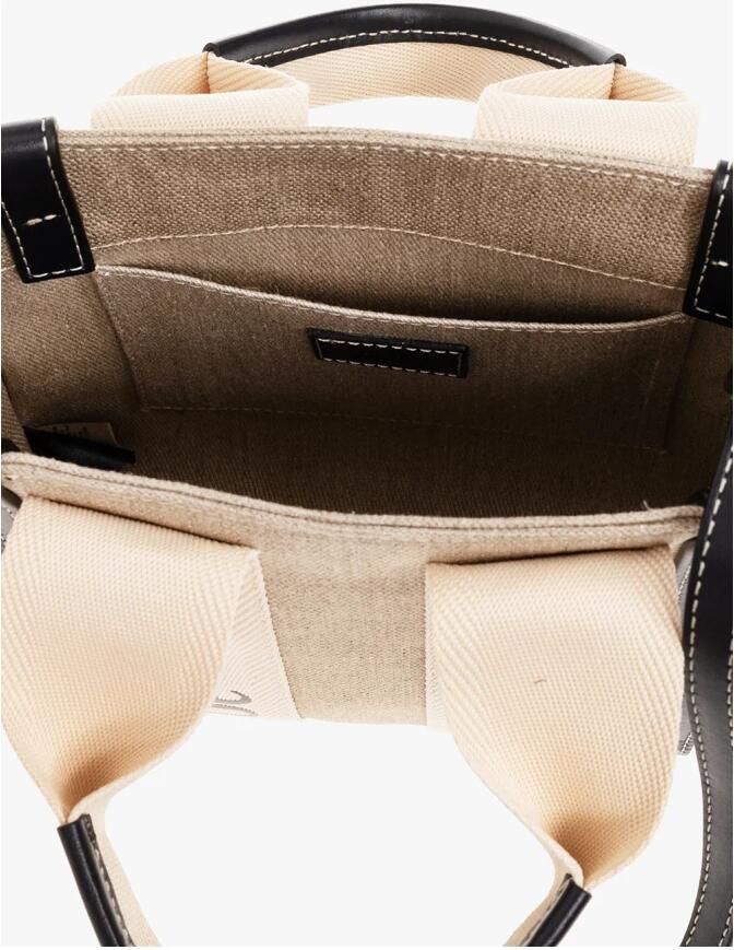 Chloé Linnen Tote Tas met Leren Details Beige Dames - Foto 7