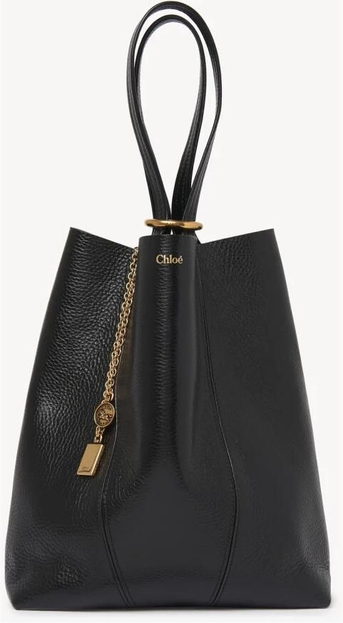 Chloé Zwarte leren handtas met kettinghandvatten Black Dames - Foto 5