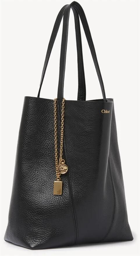 Chloé Zwarte leren handtas met kettinghandvatten Black Dames - Foto 4