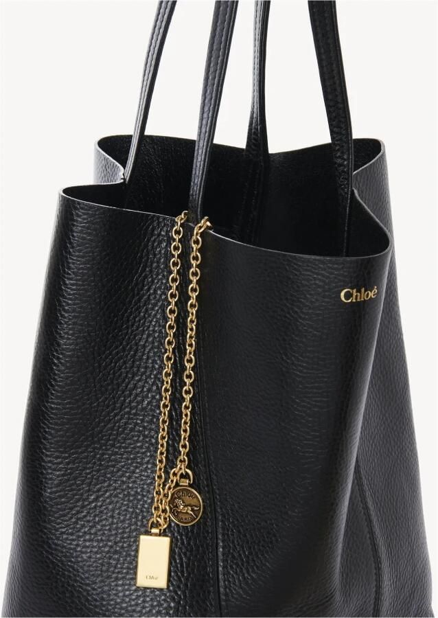 Chloé Zwarte leren handtas met kettinghandvatten Black Dames - Foto 3