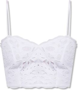 Chloé Cropped openwork top Wit Dames