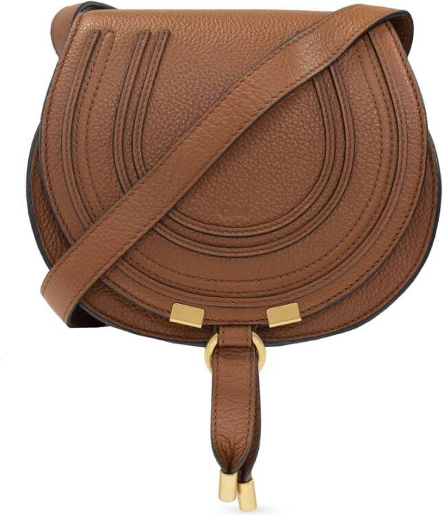 Chloé Crossbody bags Small Marcie Shoulder Bag Grained Leather in bruin