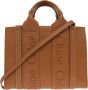 Chloé Bruin Leren Tote Tas met Logodetails Brown Dames - Thumbnail 1