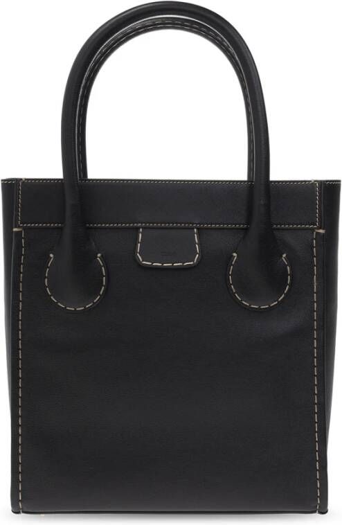 Chloé Totes Edith Tote Bag Leather in zwart