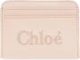 Chloé Geborduurde Logo Leren Portemonnee Pink Dames - Thumbnail 1