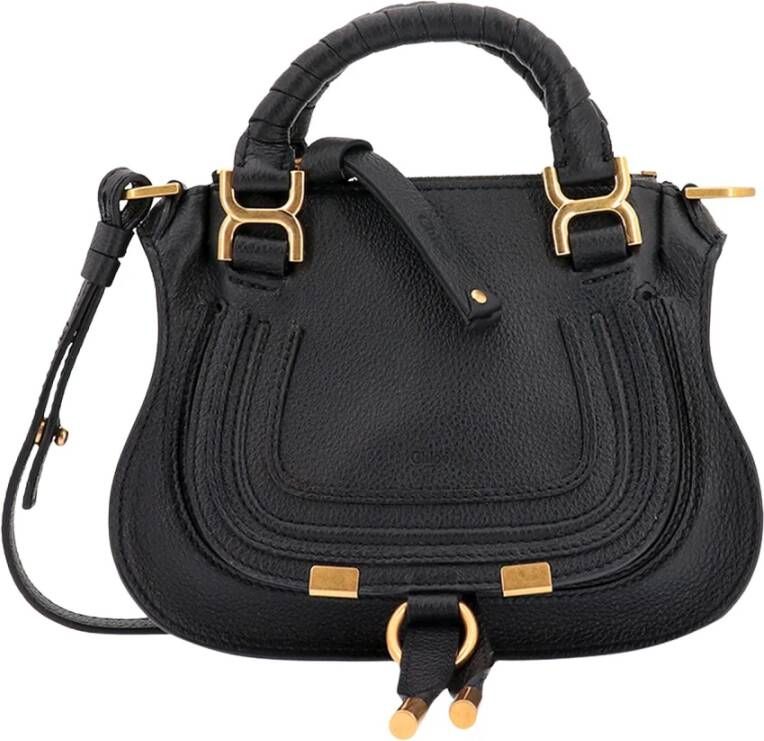 Chloé Luxe leren schoudertas Zwart Dames