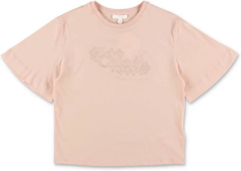 Chloé Pink cotton jersey Chloe t-shirt Roze