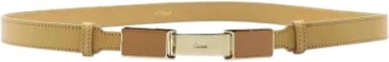 Chloé Pre-owned Leather belts Beige Dames