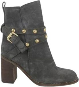 Chloé Pre-owned Leather boots Grijs Dames